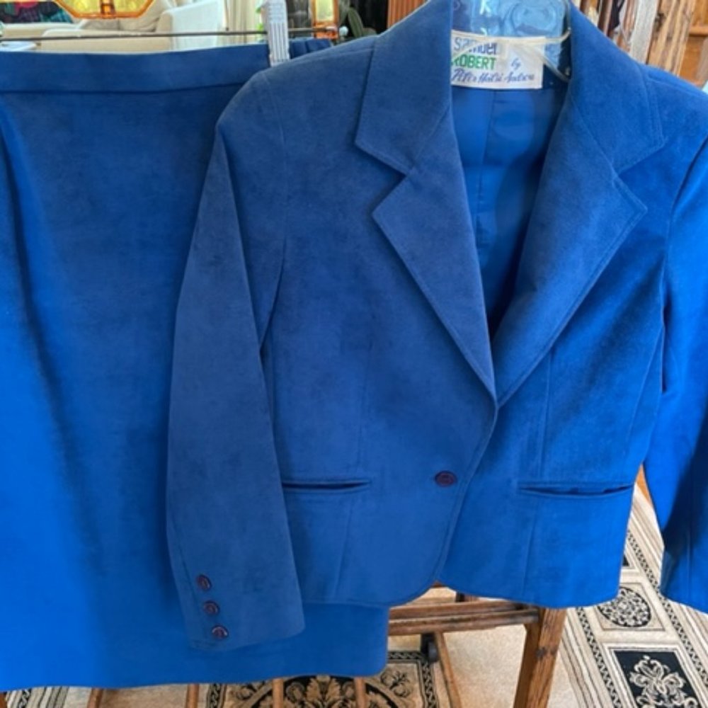 Royal Blue Ultrasuede Suit